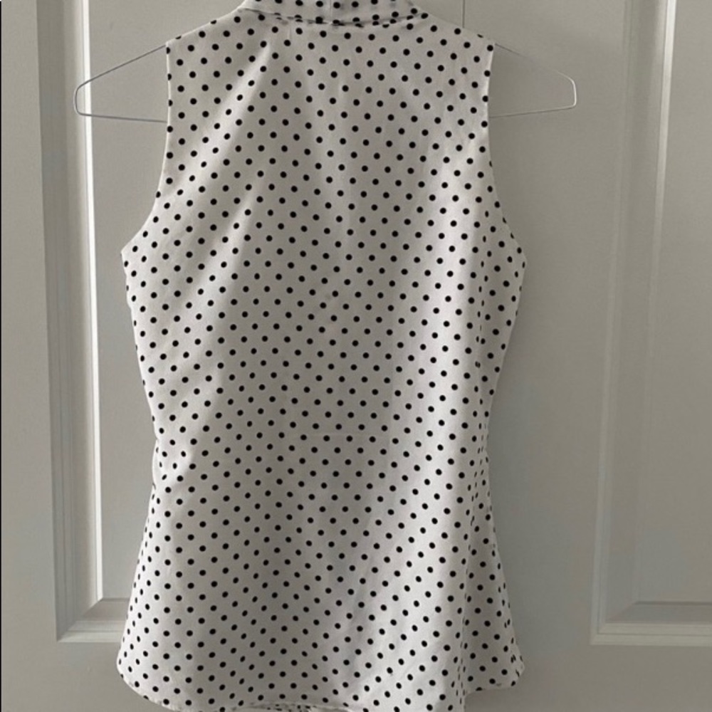 White House Black Market Black & White Tie XS - Picture 2 of 3